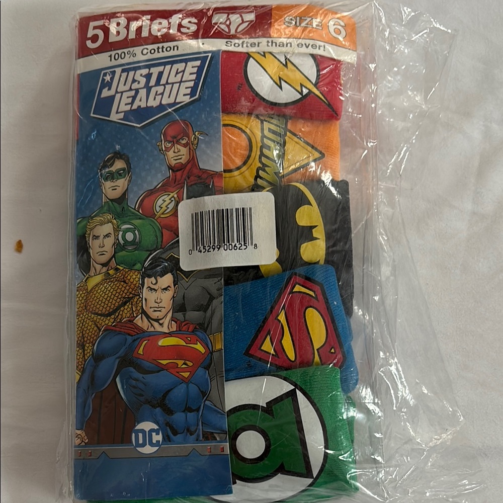 DC Justice League Kids' Briefs Set - Red, Blue, Yellow